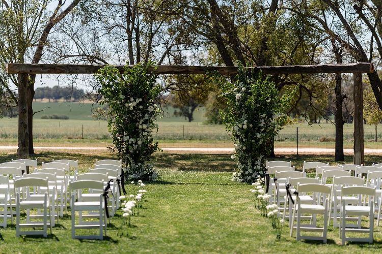 Wedding ceremony space at BYO catering venue Rawson Park