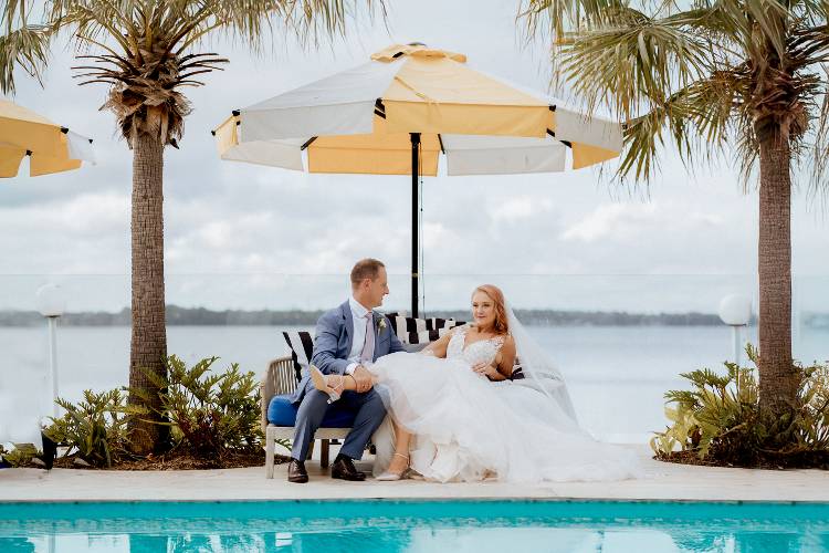 Beach wedding photo and video with Bride and Groom by Riss Productions