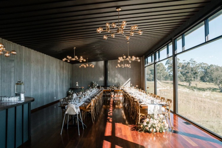 Small reception venue with countryside views at Mali Brae Farm near Bowral