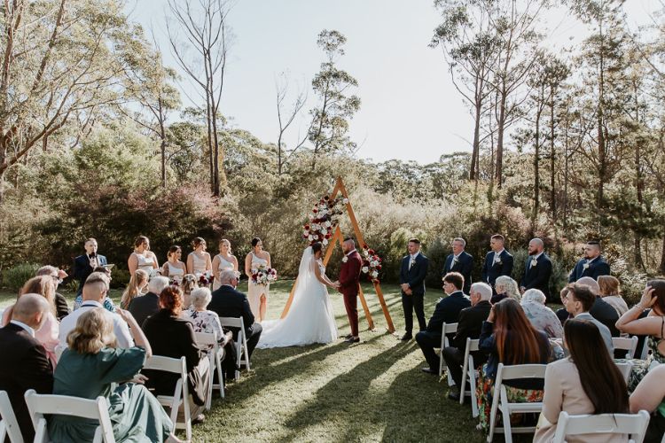 Bush wedding ceremony venue at Western Sydney's Growwild Wildflower Farm