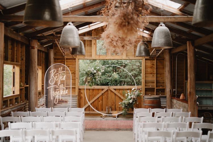 Ceremony space at Growwild Wildflower Farm