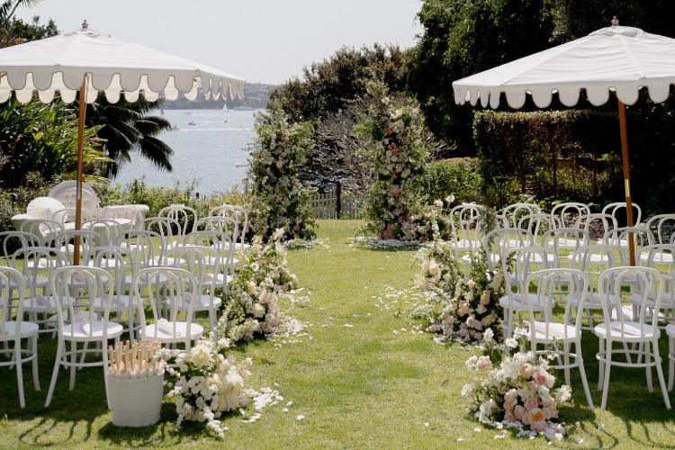 Waterfront wedding ceremony venue on Sydney Harbour at Darling Point