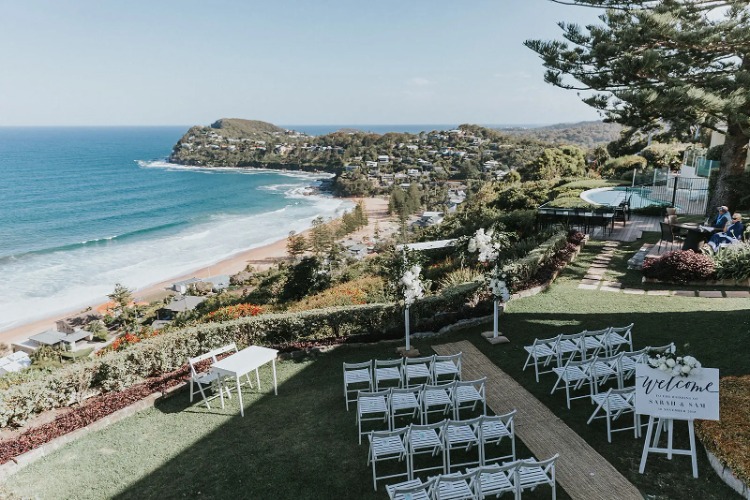 Coastal wedding venue Whale Beach