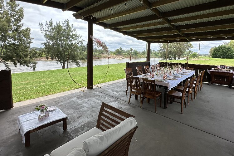 Small DIY wedding venue on the riverfront at Serene View