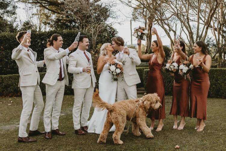 Dog welcome wedding venue at The Homestead Berry