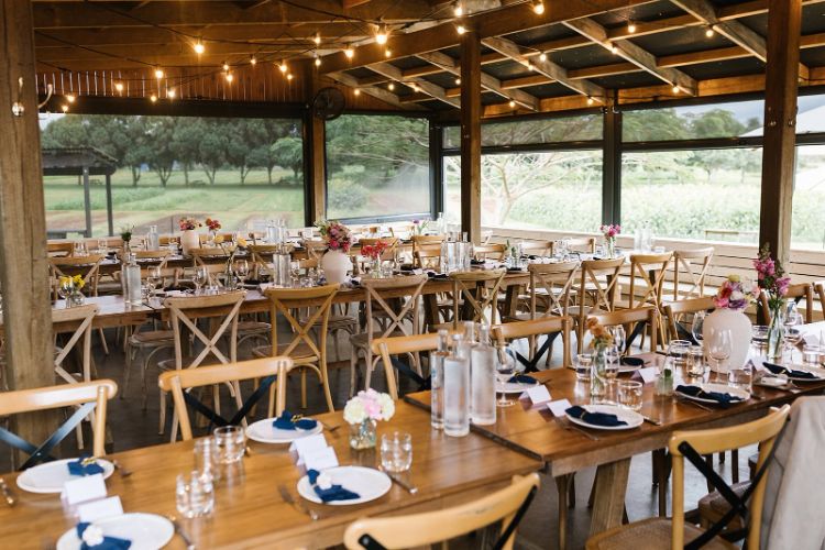 Farm and Co wedding reception with farm & orchard views in Cudgen NSW