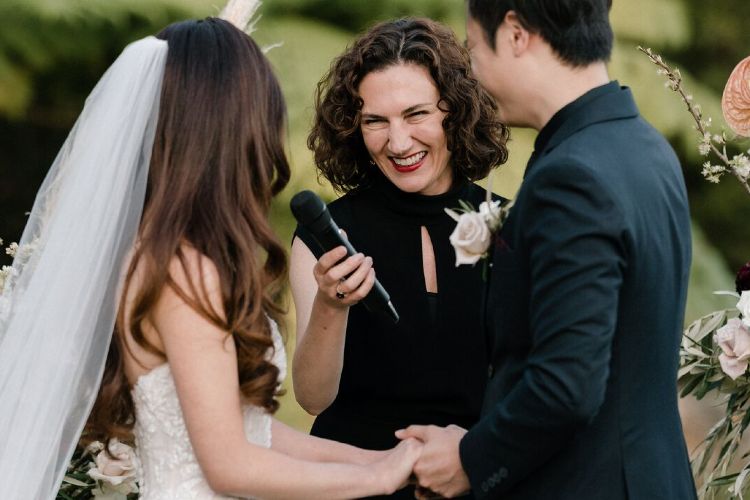 Celebrant and MC Melissa Soncini officiating a Sydney wedding ceremony
