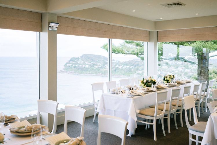 Finest restaurant wedding venue in Sydney with views over the Northern Beaches