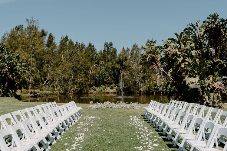 Fish Pond wedding venue at Heaven Gardens near Newcastle