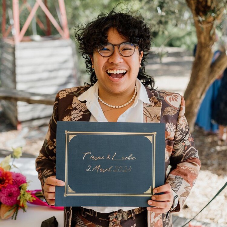Your Queen Marriage Celebrant officiating fun wedding ceremonies in Melbourne