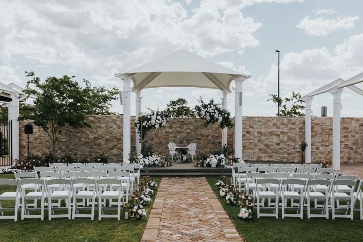 Garden ceremony site at the William Inglis Hotel in Sydney