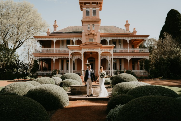 Grand wedding ceremony venue at historic mansion in Bowral NSW
