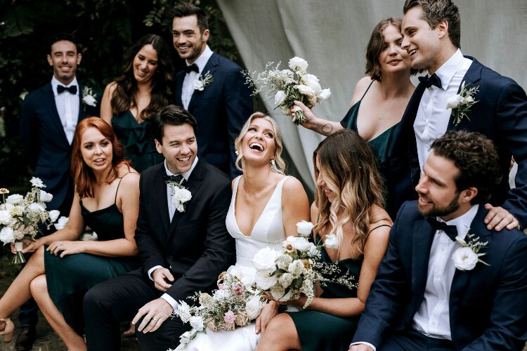 Bridal party wedding photo by Hannah Blackmore
