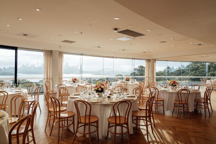 Harbourside wedding space at Taronga Zoo on Sydney's Northern Beaches