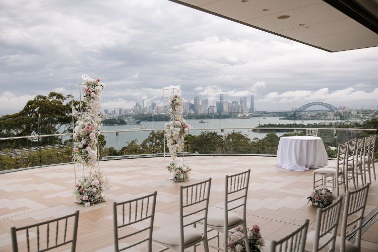 Harbourside ceremony site at Taronga Zoo
