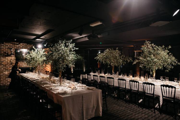 Intimate reception space on Sydney Harbour