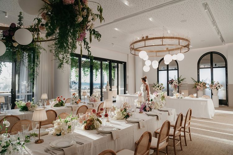 Luxury oceanfront reception space at Kirra Beach House