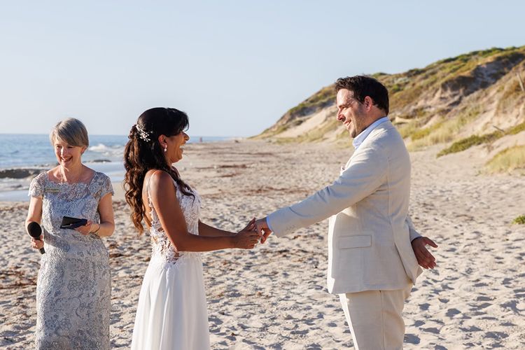 Last minute beach ceremony in Perth officiated by Ceremonies With Cathy