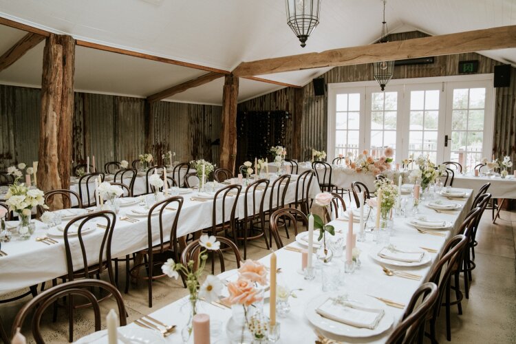Luxury reception space in a converted cowshed at The Homestead Berry