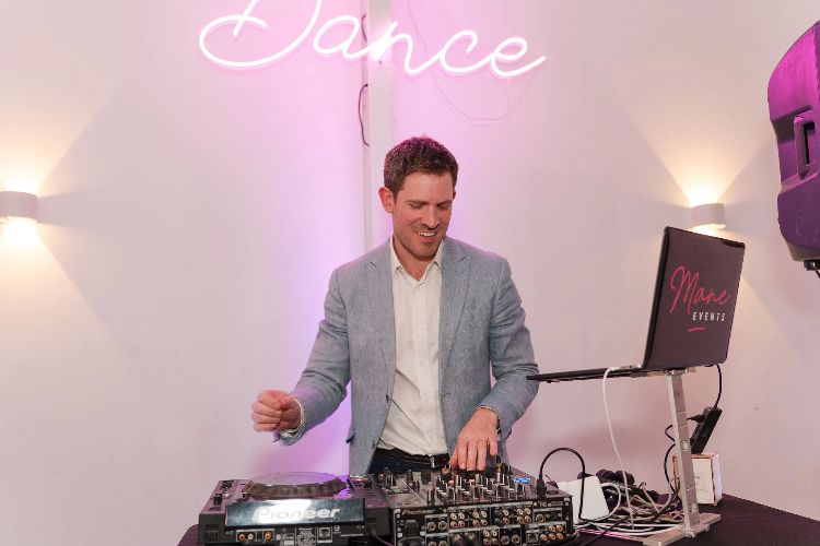 Mane Events Central Coast wedding DJ playing dance floor tracks
