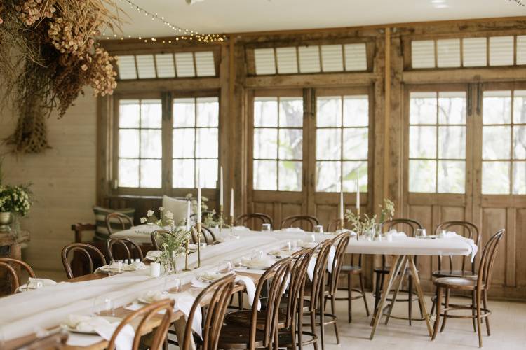 Micro wedding barn at Leaves Fishes