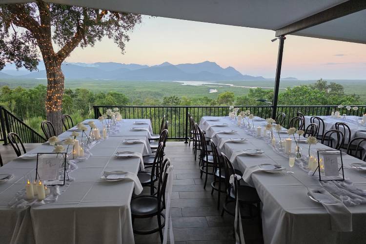 Scenic wedding venue in North QLD with views over the Cardwell Range
