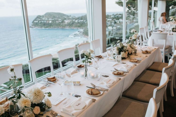 Oceanfront wedding destination at Whale Beach NSW