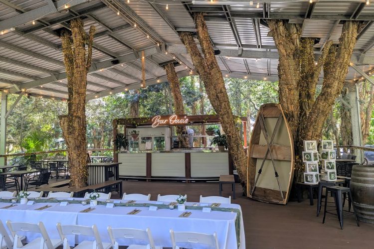 Outdoor reception venue at The Oasis in Port Stephens