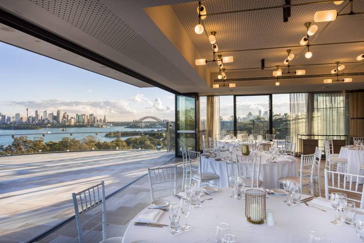 Outdoor ceremony and reception space at Taronga Zoo Sydney