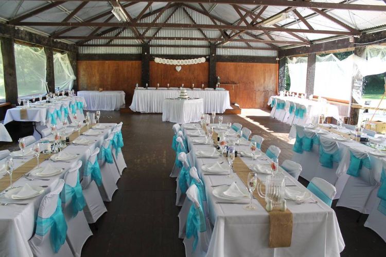 Outdoor barn wedding venue in native bushland at Webbs Creek