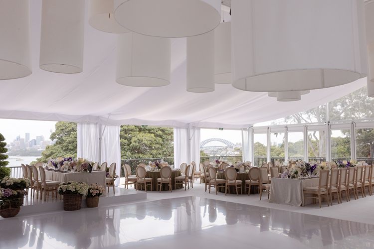 Pop up reception venue at Taronga Zoo