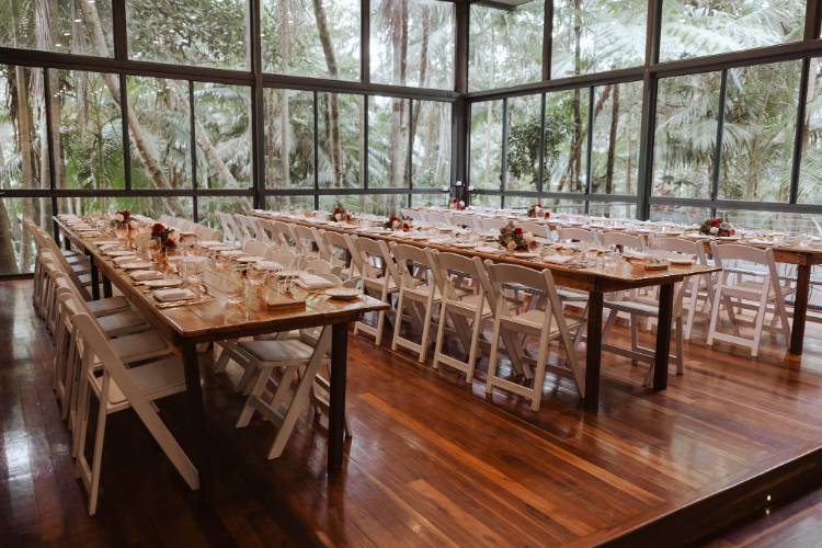 Private retreat wedding venue in rainforest at Pethers near Brisbane