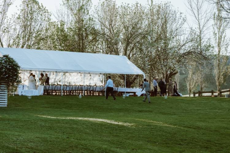 Wedding reception marquee at The Lodge Mount Rivers
