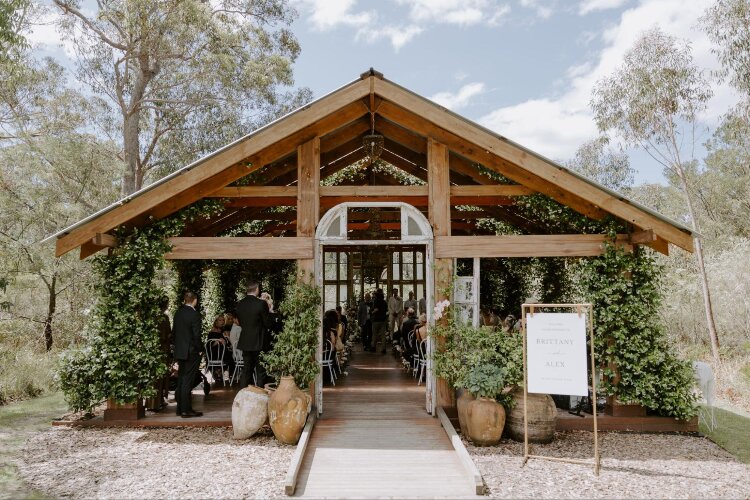 Bushland wedding chapel at The Woods Farm on the South Coast NSW