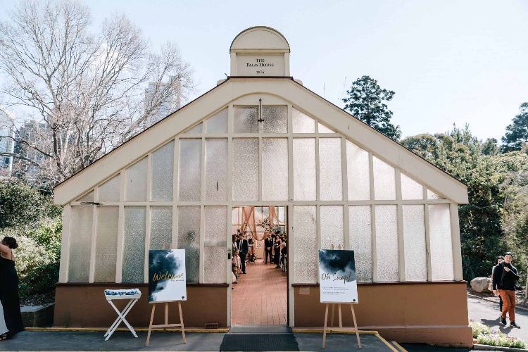 Indoor wedding ceremony venue in the Royal Botanic Gardens Sydney - Palm House