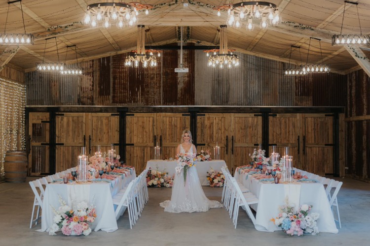 Rustic barn wedding venue in Mandalong NSW