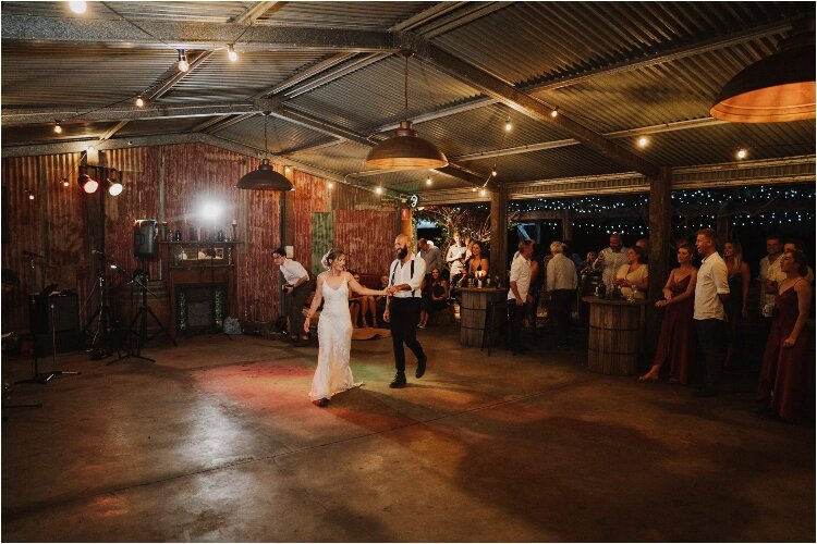 Rustic entertainment shed at Willow Farm in the Illawarra