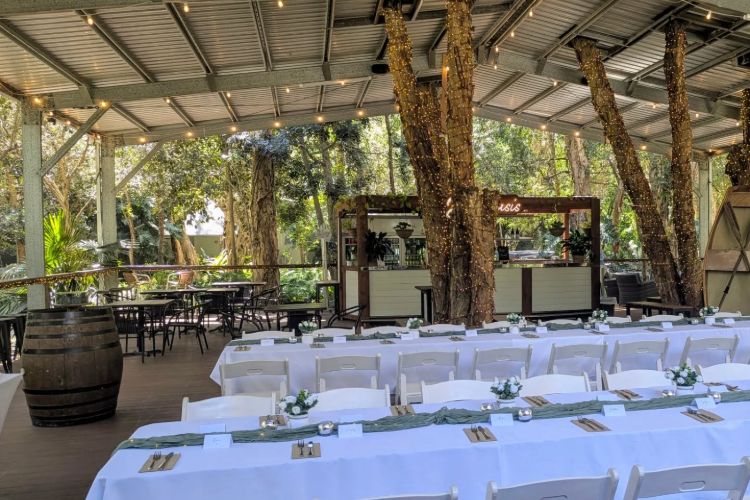 Rustic reception pavilion in Port Stephens
