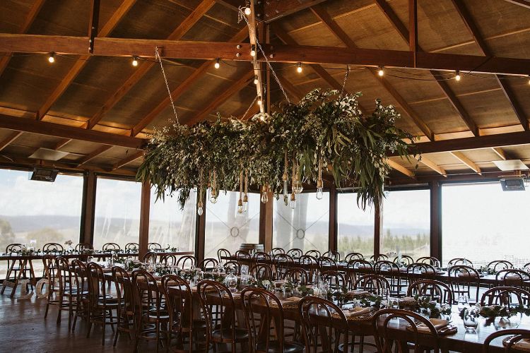 Rustic reception barn at Seclusions Blue Mountains