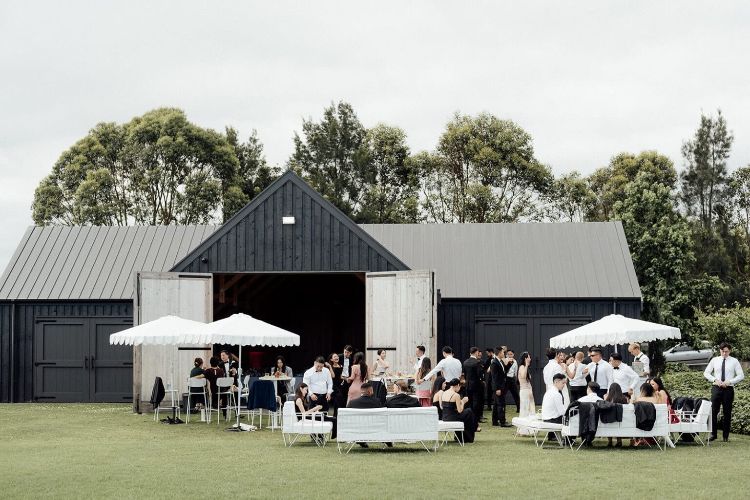 Small barn wedding venue at Linnaeus Farm in Berry