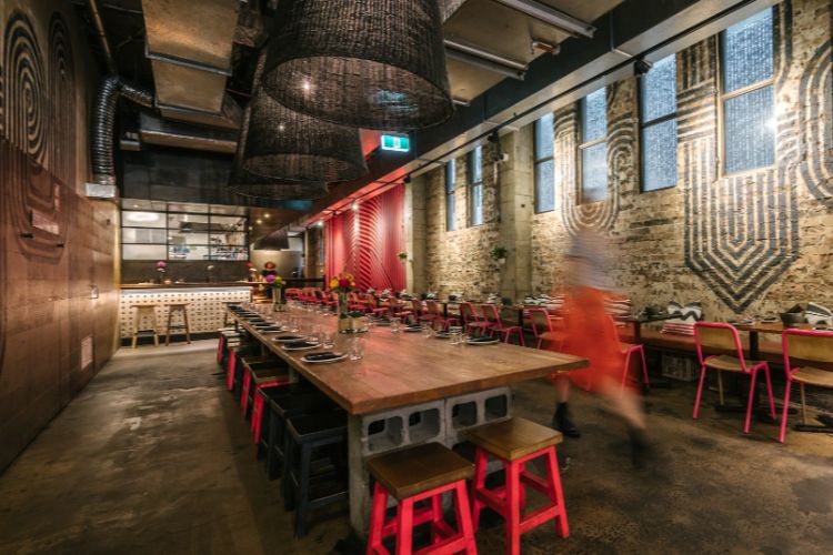 Small reception space at Mejico in the Sydney CBD