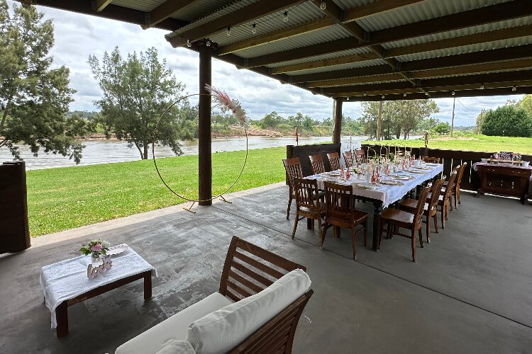 Serene View's small riverfront wedding venue seating up to 40 guests