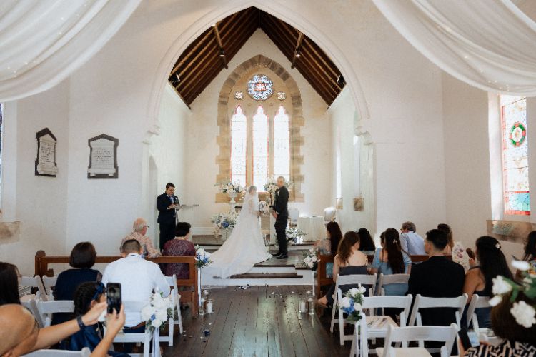 Small wedding ceremony at Lords Estate Chapel Sydney