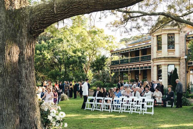 Sophisticated garden venue at Anambah House