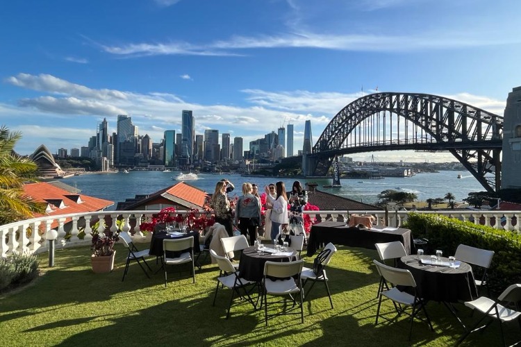 Terrace wedding venue on Sydney Harbour