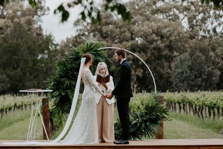 Vineyard ceremony at The Wild Vine near Wagga Wagga