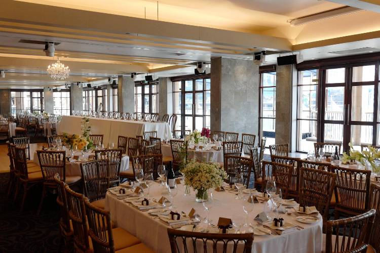 Waterfront wedding reception room at Dockside in Cockle Bay Sydney