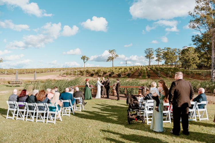 Wedding ceremony space at Ridgeview Estate in the Hunter Valley