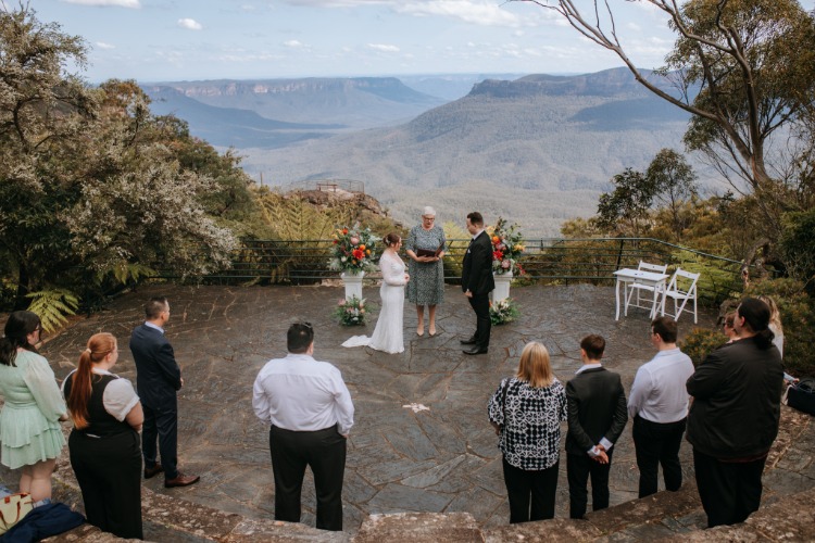 Wedding ceremony venue for 20 Blue Mountains