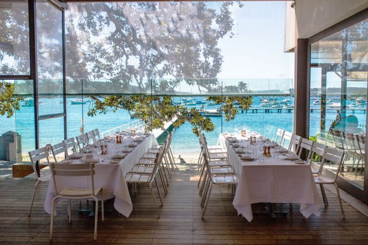 Small wedding reception space with ocean views at Public Dining Room